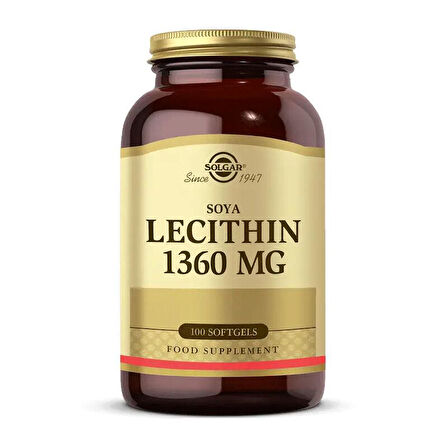 Solgar Lecithin 1360 mg 100 Kapsül - Diş Beyazlatıcı Köpük Hediye