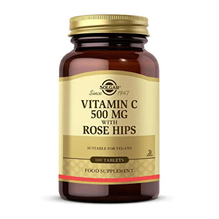 Solgar Vitamin C 500 Mg Rose Hips 100 Tablet - Diş Beyazlatıcı Köpük Hediye