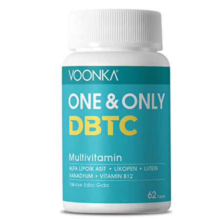 Voonka One Only DBTC Multivitamin 62 Tablet - Diş Beyazlatıcı Köpük Hediye