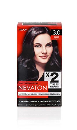 Nevaton Kalıcı Krem Saç Boyası 3.0 Koyu Kahve