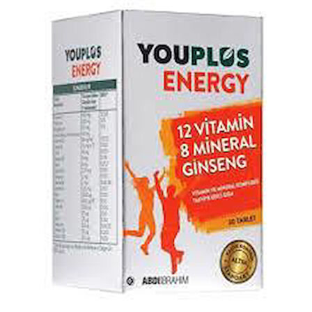 Youplus Energy Vitamin ve Mineral Kompleksi 30 Tablet - Diş Beyazlatıcı Köpük Hediye