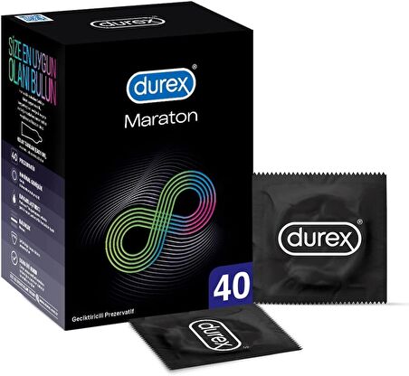 Durex Maraton Geciktiricili Prezervatif, 40’lı Paket (2 x 20 Adet)