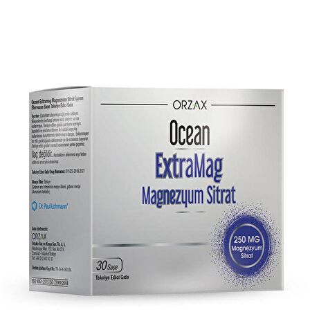 Orzax Ocean Extramag Magnezyum Sitrat Efervesan 30 Saşe