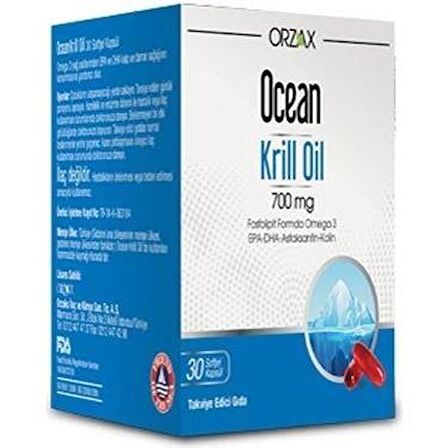 Orzax Ocean Krill Oil 30 Kapsül