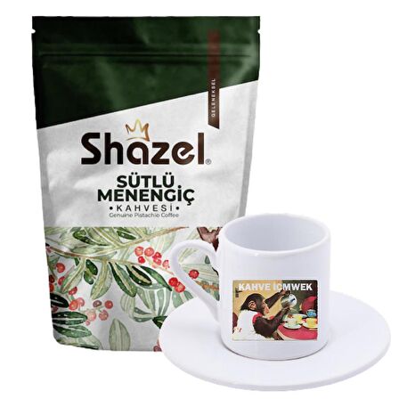 Shazel 200 gr Türk Kahvesi + Maymun Kahve Keyfi Türk Kahvesi Fincanı 