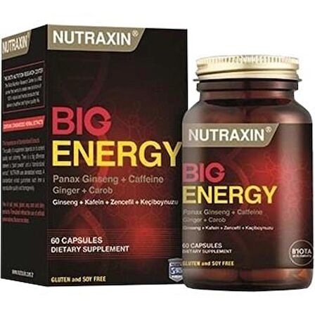Nutraxin Big Energy Takviye Edici Gıda 60 Tablet