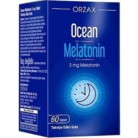 Orzax Ocean Melatonin Takviye Edici Gıda 60 Tablet