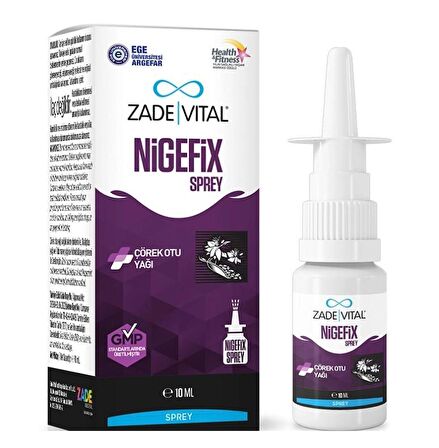 Zade Vital Nigefix Çörek Otu Yağı İçeren Sprey Takviye Edici Gıda 10 ml