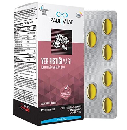 Zade Vital Yer Fıstığı Yağı 60 Yumuşak Kutu Kapsül