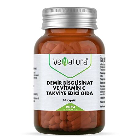 VeNatura Demir Bisglisinat ve Vitamin C 90 Kapsül
