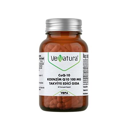 Venatura CoQ-10 Koenzim Q10 100 mg Takviye Edici Gıda 30 Kapsül