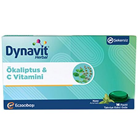 Dynavit Herbal Mentol ve Okaliptus 16 Pastil
