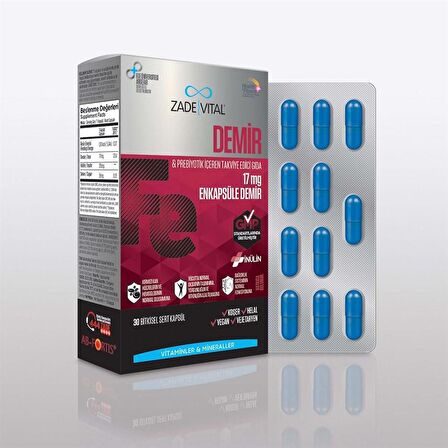 Zade Vital Demir 17 mg 30 Kapsül