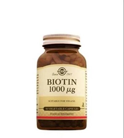 Solgar Biotin 1000 mcg 50 Bitkisel Kapsül