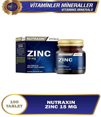 Nutraxin Zinc 15 Mg 100 Tablet