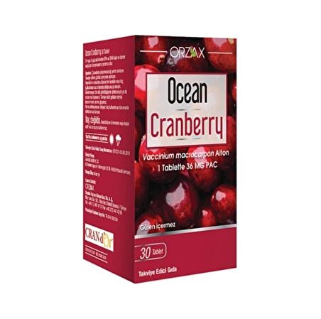 Orzax Ocean Cranberry 30 Kapsül