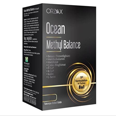 Orzax Ocean Methyl Balance 30 Kapsül