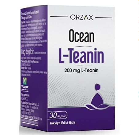 Orzax Ocean L-Teanin Takviye Edici Gıda 30 Kapsül