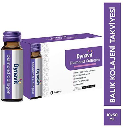 Dynavit Diamond Collagen Sıvı Takviye Edici Gıda 10 x 50 ML