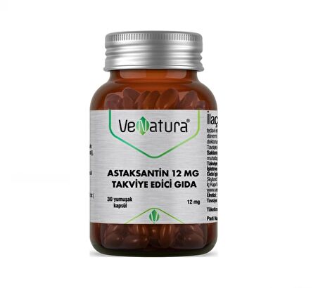 VeNatura Astaksantin Takviye Edici Gıda 30 Yumuşak Kapsül