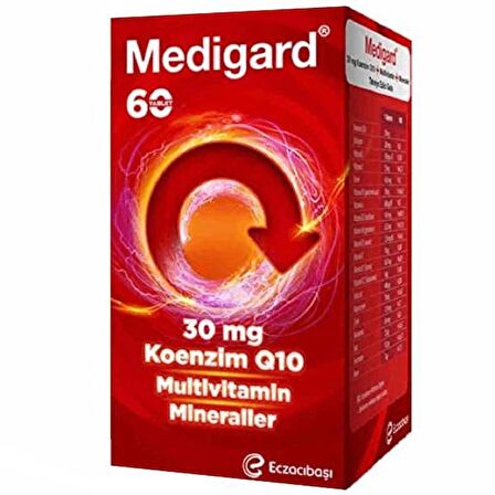 Eczacıbaşı Medigard Koenzim Q10 Vitamin ve Mineral Kompleks 60 Tablet