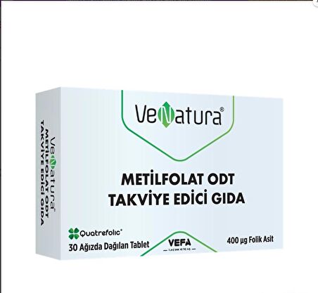 Venatura Metilfolat ODT 30 Ağızda Dağılan Tablet