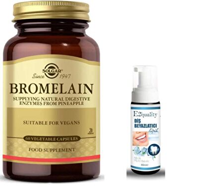 Solgar Bromelain 60 Kapsül - Diş Köpüğü Hediye