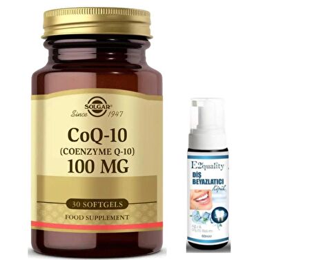 Solgar Coenzyme Q-10 100 mg 30 Kapsül - Diş Beyazlatıcı Köpüğü Hediye