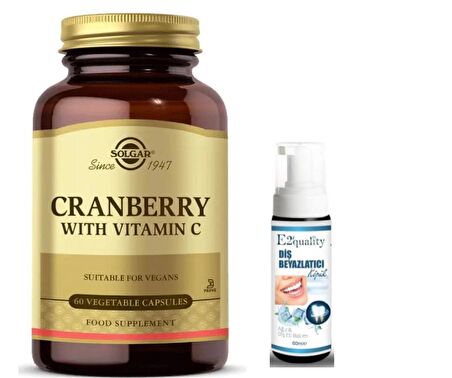 Solgar Cranberry With Vitamin C 60 Kapsül - Diş Beyazlatıcı Köpük Hediye