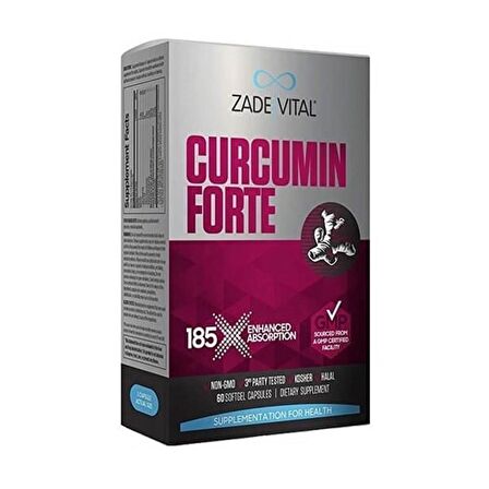 Zade Vital Curcumin Forte - Sıvı Zerdeçal 1000 mg 40 Kapsül