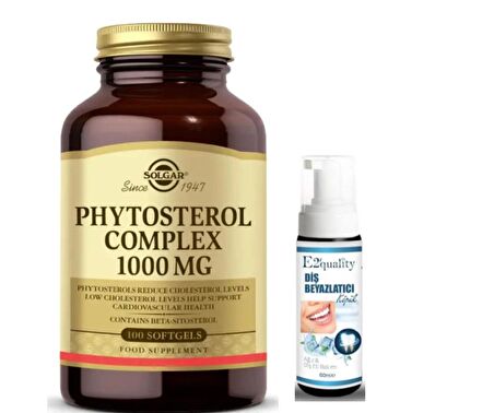 Solgar Phytosterol Complex 1000 mg 100 Yumuşak Jelatinli Kapsül - Diş Beyazlatıcı Köpük Hediye