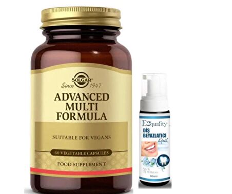 Solgar Advanced Multi Formula 60 Kapsül - Diş Beyazlatıcı Köpük Hediye