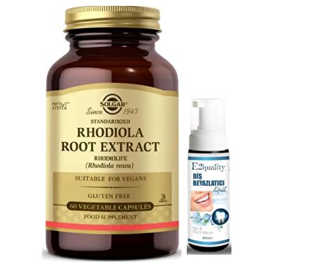 Solgar Rhodiola Root Extract 60 Bitkisel Kapsül - Diş Beyazlatıcı Köpük Hediye