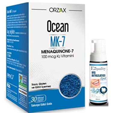 Orzax Ocean MK-7 30 Kapsül - Diş Beyazlatıcı Köpük Hediye