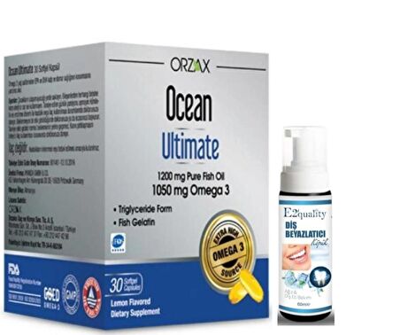 Orzax Ocean Ultimate 30 Kapsül - Diş Beyazlatıcı Köpük Hediye