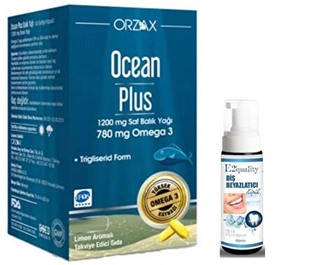 Orzax Ocean Plus 30 Kapsül - Diş Beyazlatıcı Köpük Hediye