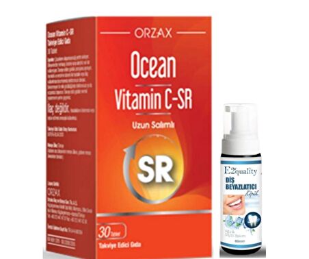 Orzax Ocean Vitamin C-SR 30 Tablet - Diş Beyazlatıcı Köpük Hediye