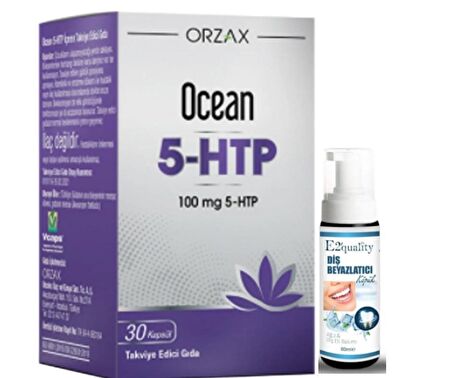 Orzax Ocean 5-HTP Takviye Edici Gıda 30 Kapsül - Diş Beyazlatıcı Köpük Hediye