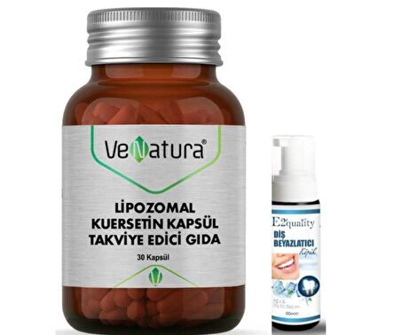 VeNatura Lipozomal Kuersetin 30 Kapsül - Diş Beyazlatıcı Köpük Hediye
