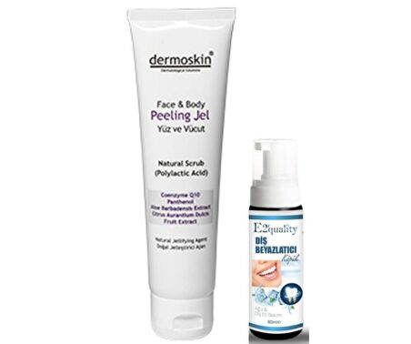 Dermoskin Face & Body Peeling Jel 100 ml - Diş Beyazlatıcı Köpük Hediye