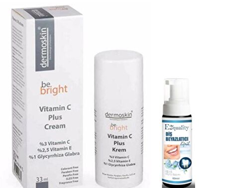 Dermoskin Be Bright Vitamin C Plus Krem 33 ml - Diş Beyazlatıcı Köpük Hediye