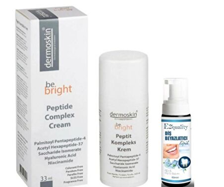 Dermoskin Be Bright Peptide Complex Cream 33 ml - Diş Beyazlatıcı Köpük Hediye