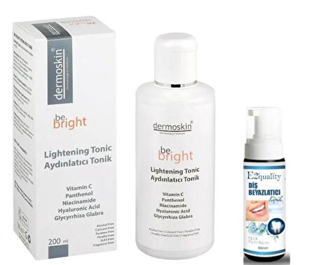 Dermoskin Be Bright Aydınlatıcı Tonik 200 ml - Diş Beyazlatıcı Köpük Hediye