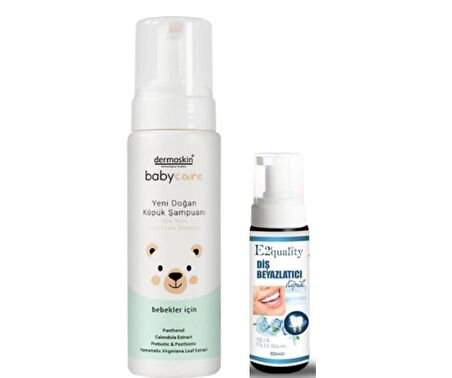 Dermoskin BabyCare Yeni Doğan Köpük Şampuanı 200 ml - Diş Beyazlatıcı Köpük Hediye