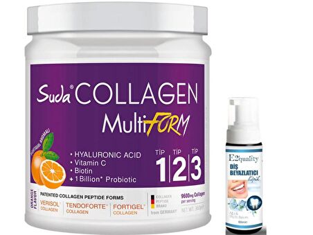 Suda Collagen Multiform Portakal Aromalı 360 gr - Diş Beyazlatıcı Köpük Hediye