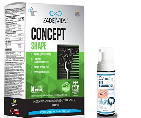 Zade Vital Concept Shape 60 Kapsül - Diş Beyazlatıcı Köpük Hediye