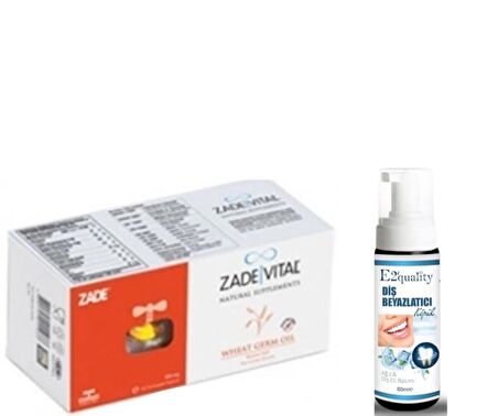 Zade Vital Ruşeym Yağı 60 Yumuşak Kapsül - Diş Beyazlatıcı Köpük Hediye