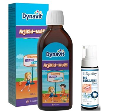 Eczacıbaşı Dynavit Arjikid-Multi Sıvı Takviye Edici Gıda 150 ml - Diş Beyazlatıcı Köpük Hediye