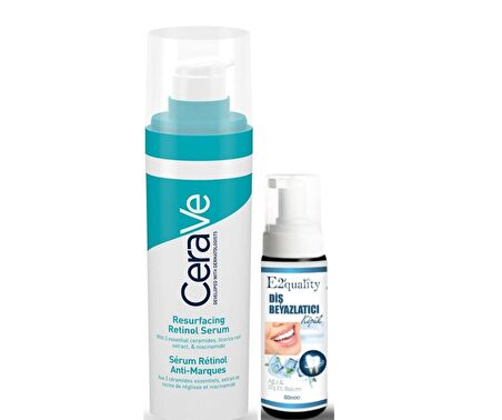 Cerave Yağlı ve Düzensiz Ciltler için Retinol Serum 30 ml - Diş Beyazlatıcı Köpük Hediye 