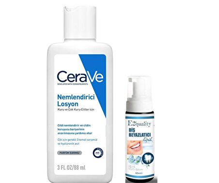 CeraVe Nemlendirici Losyon 88 ml - Diş Beyazlatıcı Köpük Hediye 
